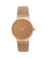 Laura Ashley Ladies' Rose Gold Minimalist Mesh Band Watch