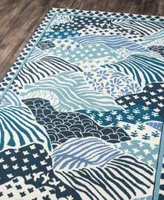 Under The Loggia Windsor Park Blue Indoor Outdoor Area Rug