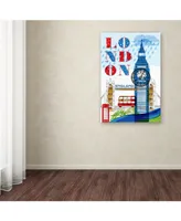 Lisa Powell Braun 'London' Canvas Art - 19" x 12" x 2"