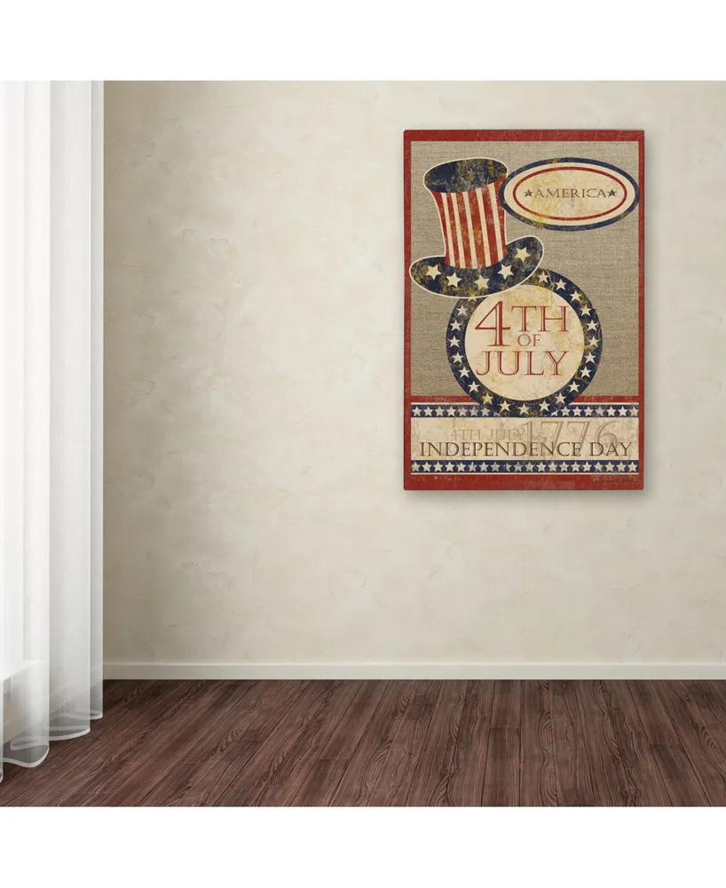 Jean Plout '4Th Of July Flag' Canvas Art - 19" x 12" x 2"