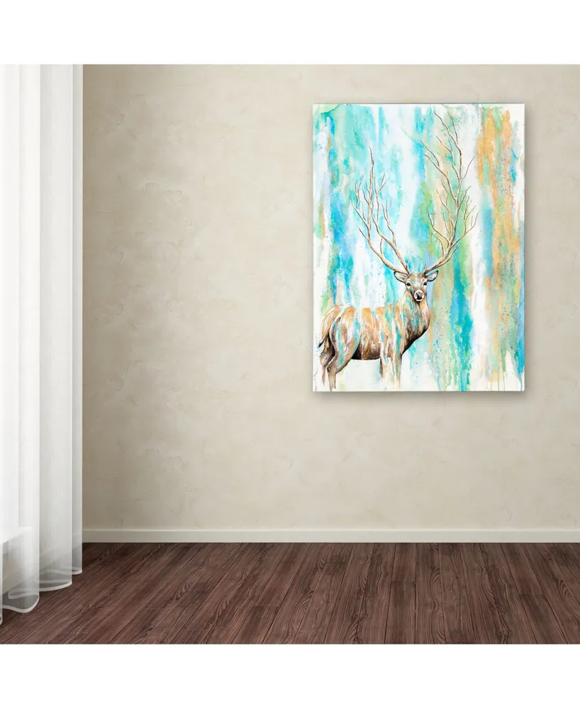Michelle Faber 'Deer Tree' Canvas Art - 47" x 35" x 2"
