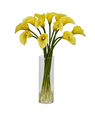 Nearly Natural Mini Calla Lily Silk Flower Arrangement