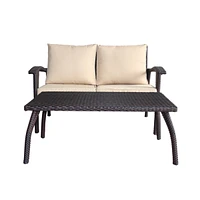 Honolulu Outdoor 2pc Wicker Seating Set