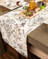 Botanical Print Table Runner 14" X 72""