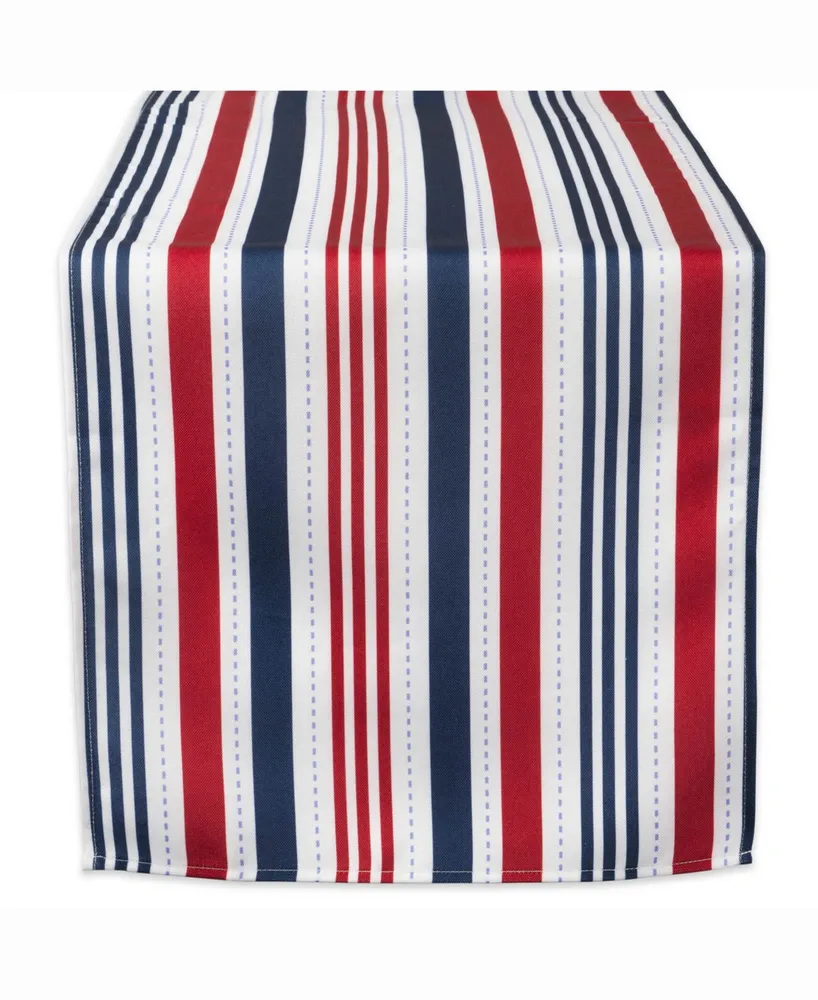 Patriotic Stripe Outdoor Table Runner 14" X 108"