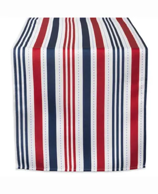 Patriotic Stripe Outdoor Table Runner 14" X 108"