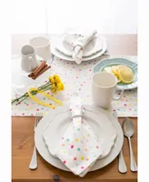 Multi Polka Dots Print Napkin Set of 6