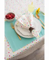 Multi Polka Dots Print Table cloth 60" X 104"