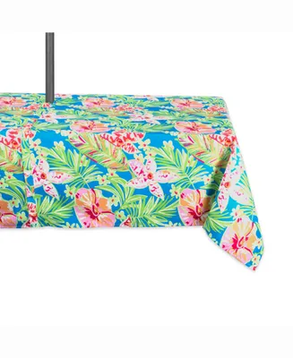 Summer Floral Outdoor Table cloth with Zipper 60" X 84"