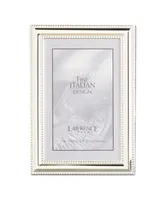Lawrence Frames Metal Picture Frame Silver-Plate with Delicate Beading