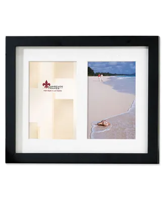 Lawrence Frames Black Wood Double Matted Picture Frame - 4" x 6"