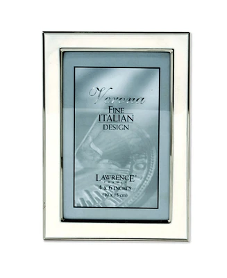 Lawrence Frames Silver Plated Metal with Enamel Picture Frame
