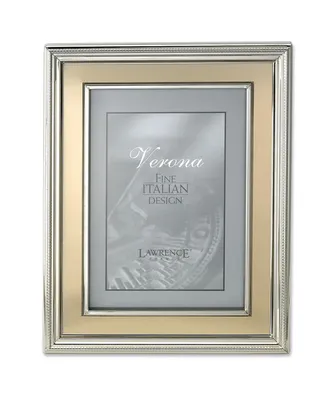 Lawrence Frames Silver Plated Metal Picture Frame - Brushed Gold Inner Panel