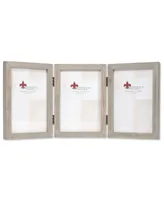 Lawrence Frames Hinged Triple Gray Wood Picture Frame - Gallery Collection