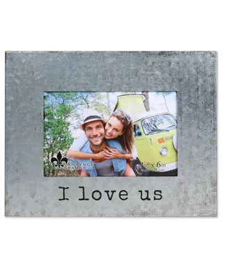 Lawrence Frames Galvanized Metal Picture Frame - I Love Us - 4" x 6"