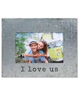 Lawrence Frames Galvanized Metal Picture Frame - I Love Us - 4" x 6"