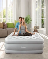 Beautyrest 18" Queen Sky Rise Raised Adjustable Comfort Coil Top Airbed with Express Pump