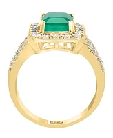 Brasilica by Effy Emerald (2-1/5 ct. t.w.) & Diamond (1/2 Ring 14k White Gold Yellow