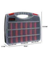 Trademark Global Portable Storage Case with Secure Locks and 23 Adjustable Compartments by Stalwart