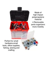 Trademark Global Storage and Tool Box - Durable organizer Utility 4 Drawers with 19 Compartments Each by Stalwart