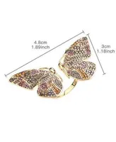 Noir Multi-Colored Cubic Zirconia Butterfly Wing Ring