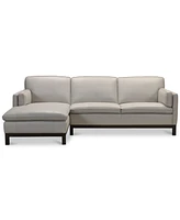 Closeout! Virton 2-Pc. Leather Chaise Sectional Sofa, Created for Macy's