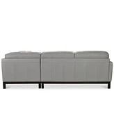 Closeout! Virton 3-Pc. Leather "L" Sectional Sofa, Created for Macy's