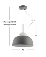 Jonathan Y Simon 12" Adjustable Led Pendant