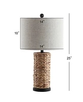 Jonathan Y Elicia 25" Sea Grass Led Table Lamp - Set of 2