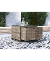 Tommy Hilfiger Oceanside Outdoor Side Table with Storage