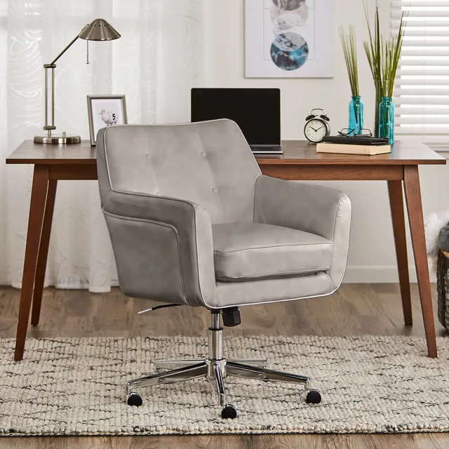 Serta Style Leighton Home Office Chair - Gray Bonded Leather