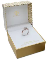 Giani Bernini Cubic Zirconia Love Knot Ring 18k Rose Gold Over Sterling Silver and Silver, Created for Macy's