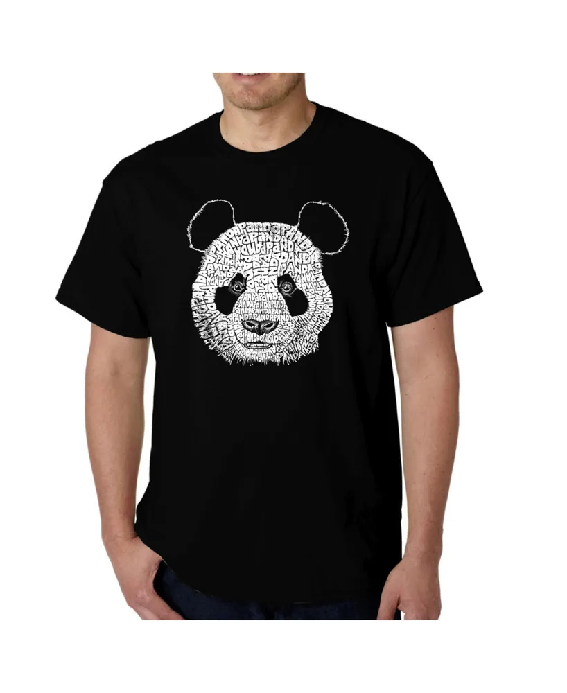 La Pop Art Mens Word T-Shirt - Panda Head