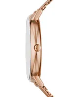 Skagen Women's Signatur Rose Gold-Tone Stainless Steel Mesh Bracelet Watch 38mm