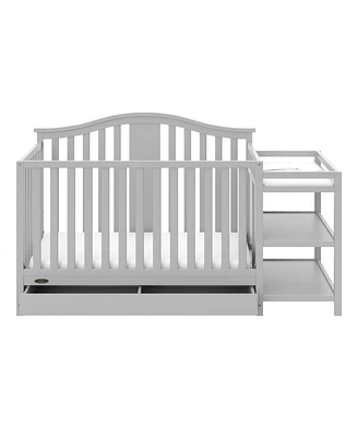 Graco Solano 4-in-1 Convertible Crib & Changer with Drawer - Pebble Gray