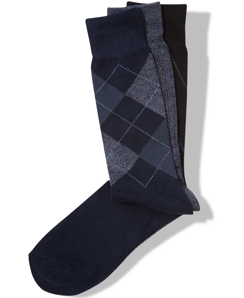 Perry Ellis Men's 3-Pk. Patterned Dress Socks