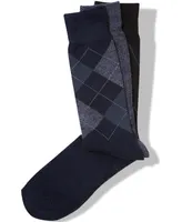 Perry Ellis Men's 3-Pk. Patterned Dress Socks