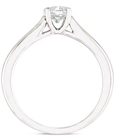 Diamond Solitaire Engagement Ring (1/4 ct. t.w.) in 14K White Gold or 14K Yellow and White Gold