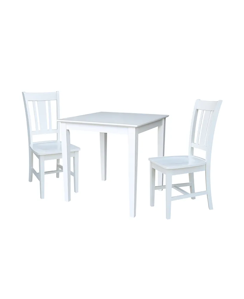 International Concepts 30X30 Dining Table With 2 San Remo Chairs