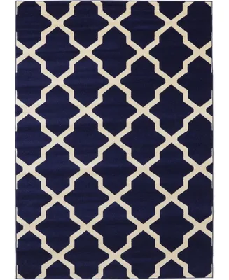 Bayshore Home Arbor Arb2 Navy Blue 7' x 10' Area Rug