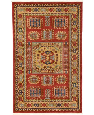 Bayshore Home Harik Har6 Red 5' x 8' Area Rug