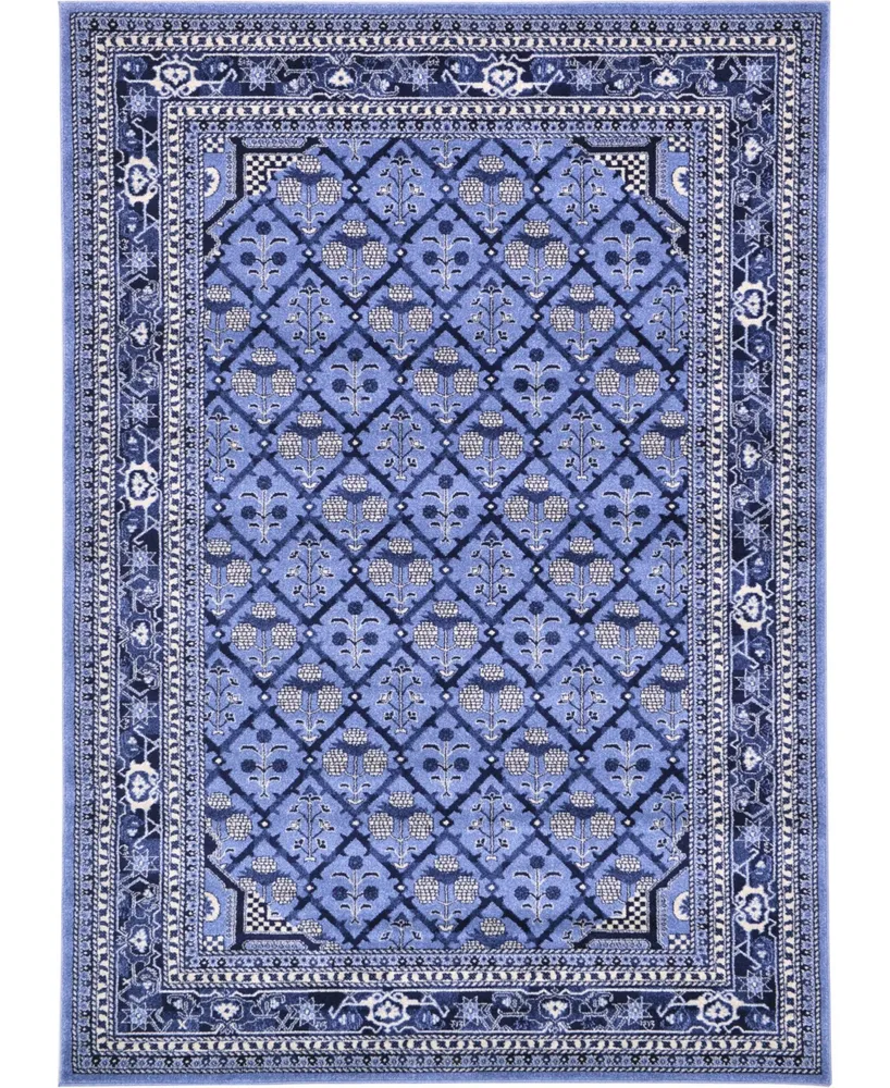 Bayshore Home Aldrose Ald2 Blue 7' x 10' Area Rug