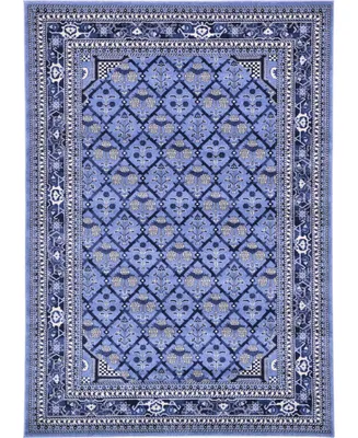 Bayshore Home Aldrose Ald2 Blue 7' x 10' Area Rug