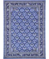 Bayshore Home Aldrose Ald2 Blue 7' x 10' Area Rug