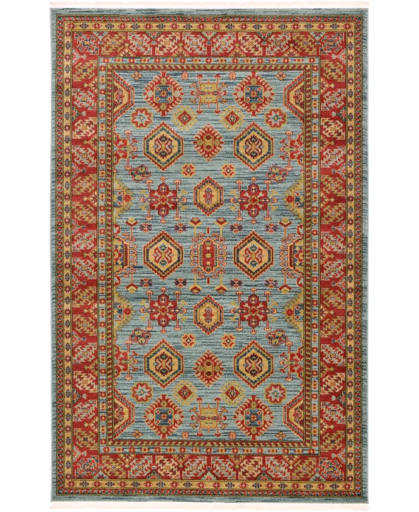 Bayshore Home Harik Har4 Light Blue 5' x 8' Area Rug