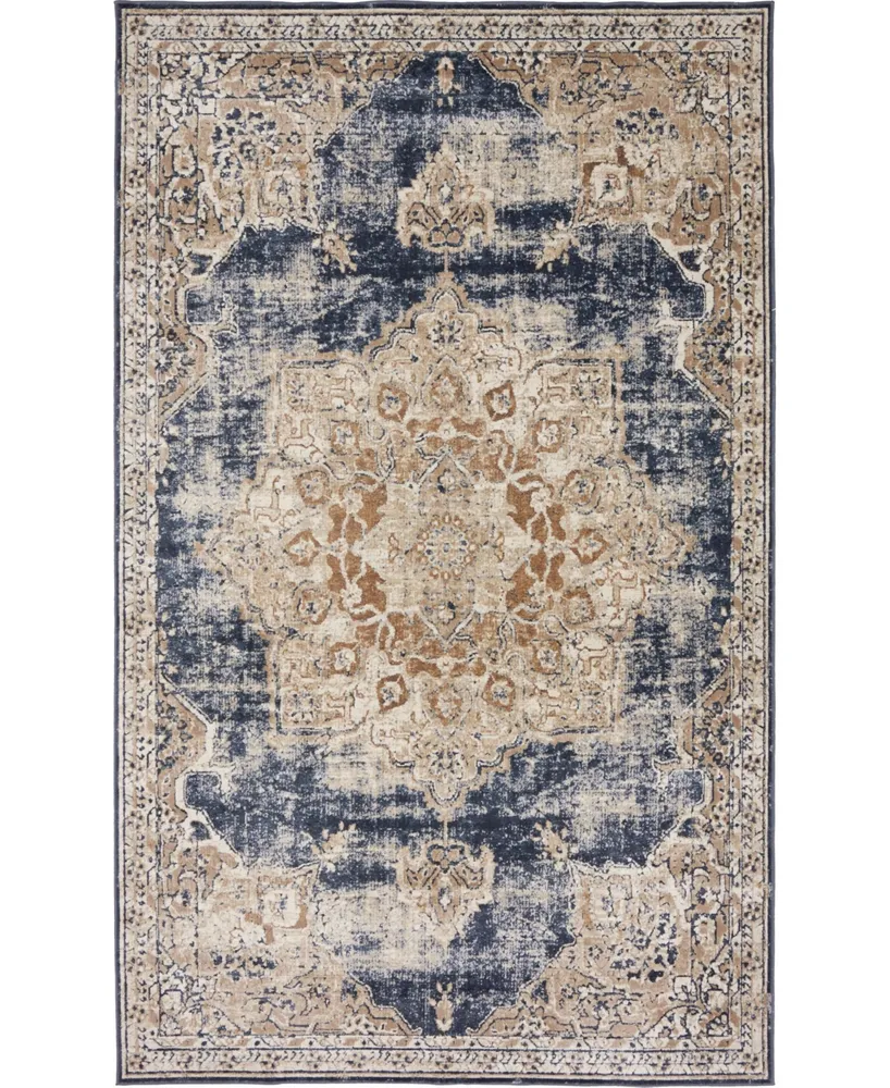 Bayshore Home Odette Ode1 Dark Blue 5' x 8' Area Rug