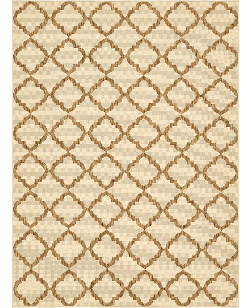 Bayshore Home Outdoor Pashio Pas5 Beige 8' x 11' 4" Area Rug