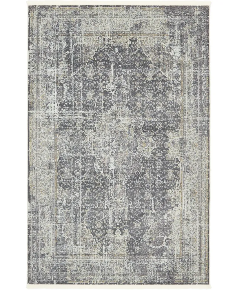 Bayshore Home Kenna Ken1 Dark Gray 5' 5" x 8' Area Rug