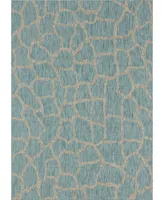 Bayshore Home Outdoor Pashio Pas7 Light Aqua 8' x 11' 4" Area Rug