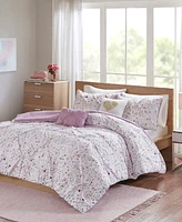 Intelligent Design Abby Pintucked Metallic -Pc. Comforter Set